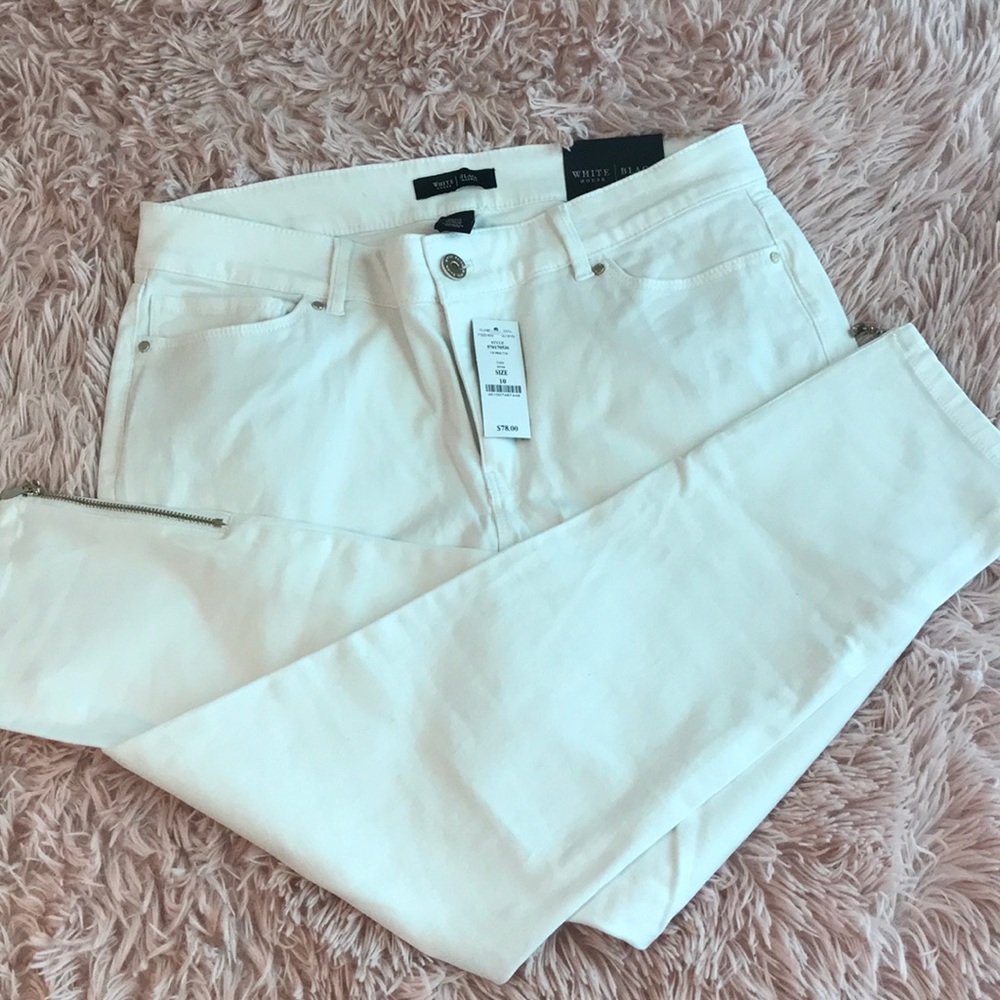 WHBM. Skinny Crop. White. 10.